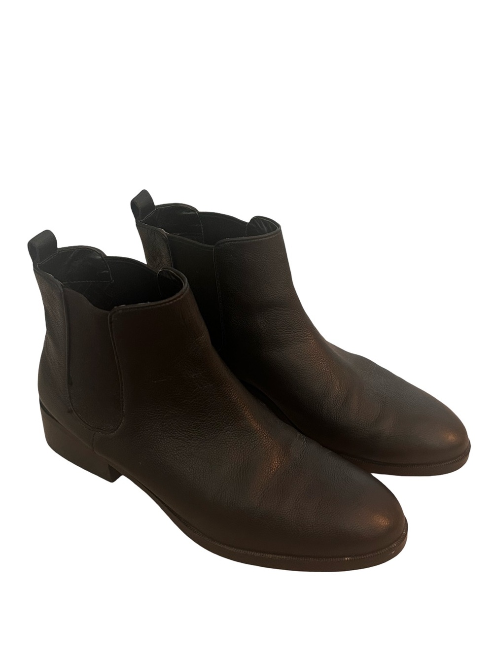Cole Haan Black Leather Landsman Slip On "Chelsea" Round Toe Ankle Boots